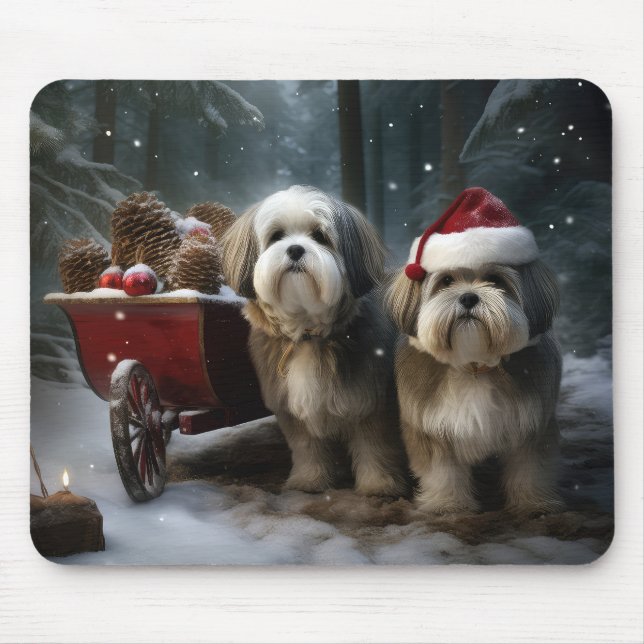 Malti tzu Snowy Sleigh-juldekretet Musmatta (Framsidan)