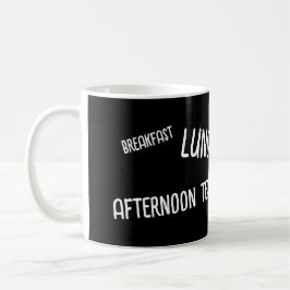 Måltider Breakfast Lunch Dinner Black Kaffemugg
