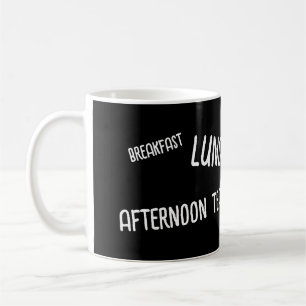 Måltider Breakfast Lunch Dinner Black Kaffemugg