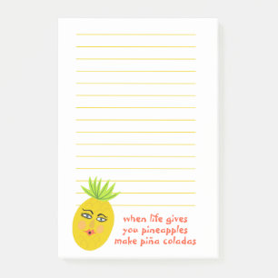 Måltidsplan för ananas Piña Colada Livsmedel Post-it Block