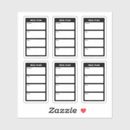 Måltidsplan Klistermärken