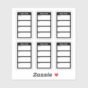 Måltidsplan Klistermärken