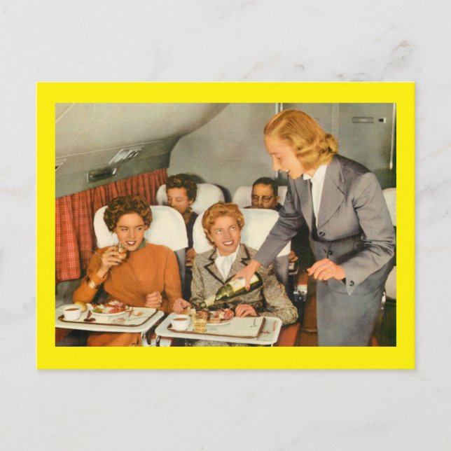 Måltidstjänst i Vintage Vykort (Framsida)