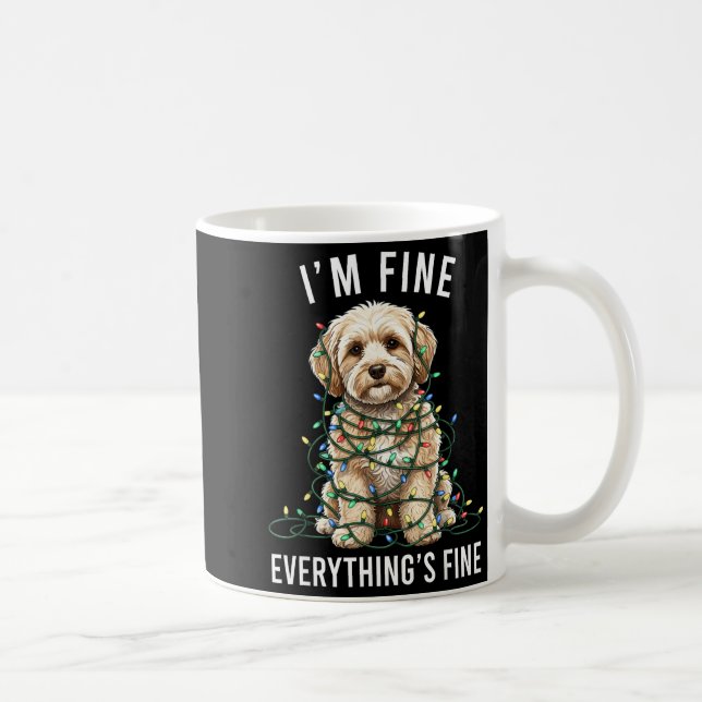 Maltio Christmas I'm Fine Everything Is Fine  Kaffemugg (Höger)