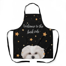 Maltipoo Apron Välkommen till Bark Side Rolig hund