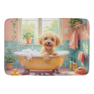 Maltipoo badtid Söt badrumsdekor Badrumsmatta