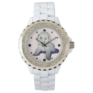Maltipoo gullig valp armbandsur