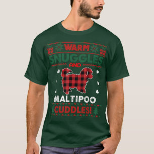 Maltipoo Hund jul Pajama Hund Pet Ugly Christm T Shirt