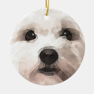 Maltipoo Julgransprydnad Keramik