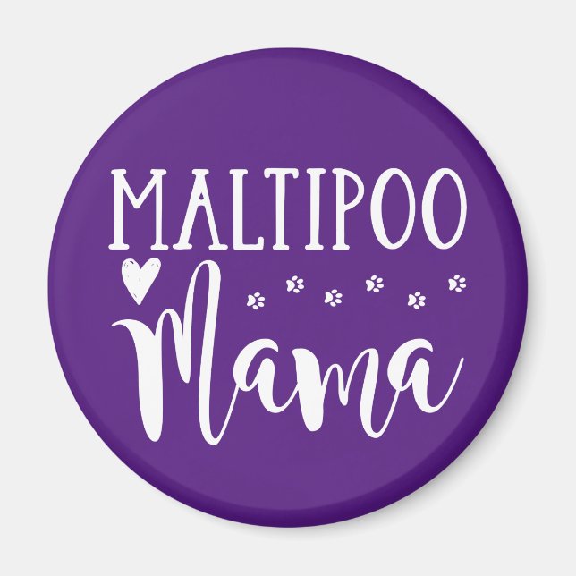 Maltipoo Mamma - Cute Hund älskare Magnet (Framsidan)