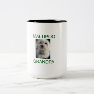 Maltipoo morfar Två-Tonad mugg