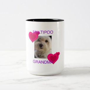 Maltipoo mormor Två-Tonad mugg