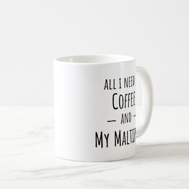 Maltipoo Mugg Funny Gift Idea-kaffe Mugg (Framsida höger)