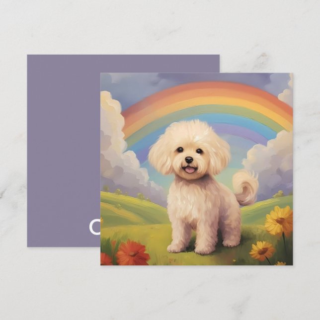 Maltipoo Rainbow Bridge Anpassningsbar Hund Namn S (Fram/baksida)