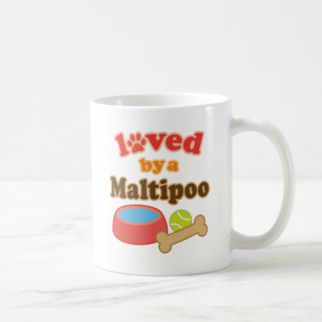 maltipoo som by älskas kaffemugg (Höger)