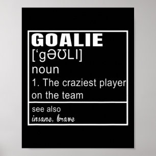 Målvakt Definition Fotboll Hockey Konst Gag Spelar Poster