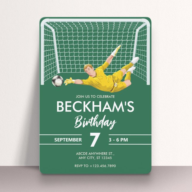 Målvakt fotboll  inbjudningar (Skapare uppladdad)