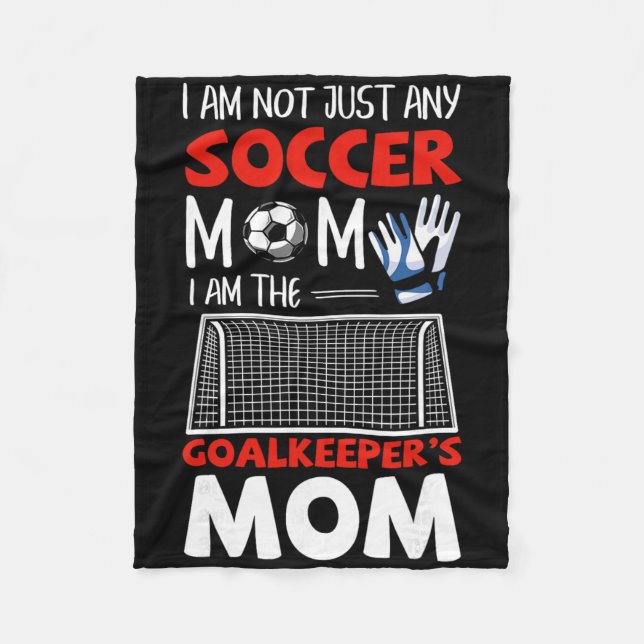 Målvakt mamma fotboll målvakt mödrar  fleecefilt (Framsidan)