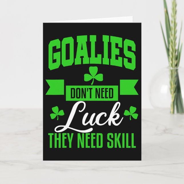 Målvakt St Patricks Day Hockey Fotboll Lacrosse Pr Kort (Framsida)