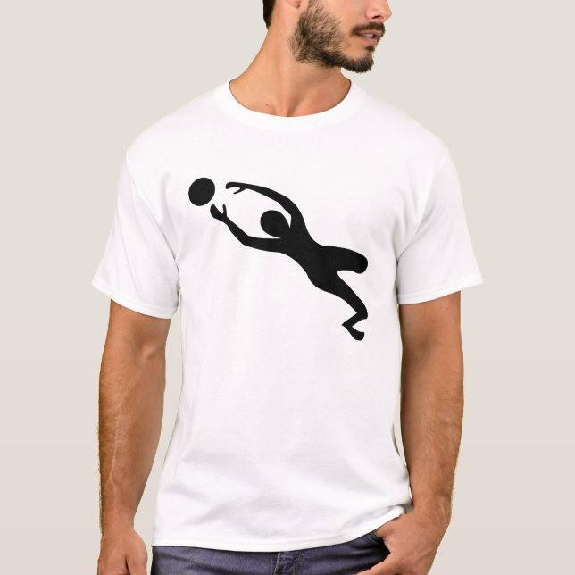 Målvakt - Svart T-shirt (Framsida)