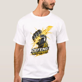 Målvakts Handske Blixt | Försvara med Kraft T Shirt