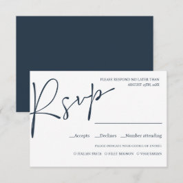 MALVAL FÖR Navy BlueScript-BRÖLLOP OSA