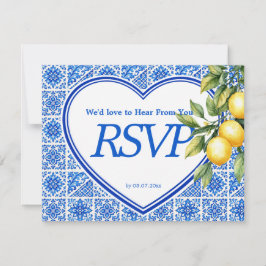 💙🍋Målval + QR Azul & Limone Romance OSA Kort