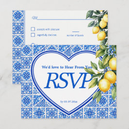 💙🍋Målval + QR Azul & Limone Romance OSA Kort