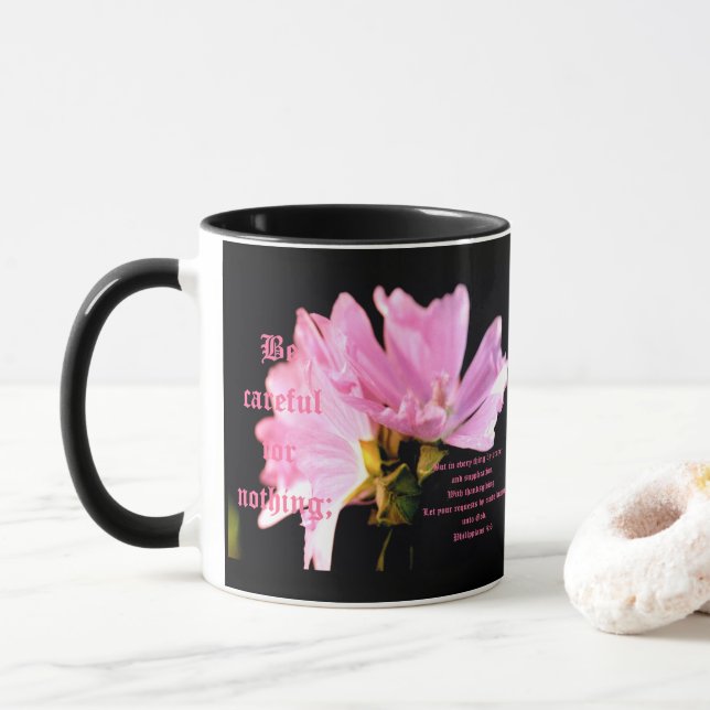 Malvbukett Filippianska 4:6 Mugg (Med munk)