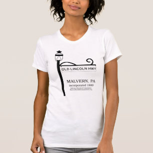 Malvern PA - Gammal Lincoln huvudvägt-skjorta T-shirt