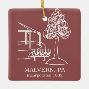 Malvern PA - Helgdagprydnad Julgransprydnad Keramik