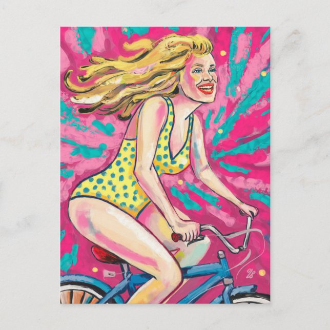 Mam det är ett problem med din cykel vykort (Framsida)