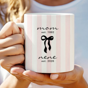 Mam till Nene Mug Rosa randig klänning Kaffemugg