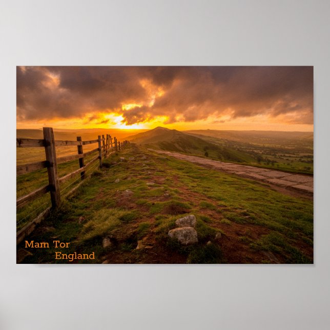 Mam Tor - England Poster (Framsidan)