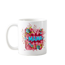MAMA 3D sprucken väggdesign med livfulla blommor