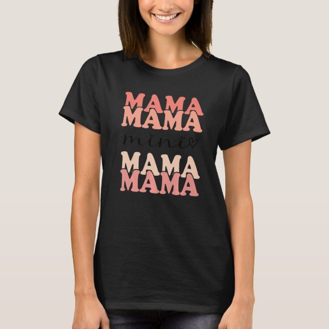 Mama And Mini Boho Rainbow Mothers Day Mommy And M T Shirt (Framsida)