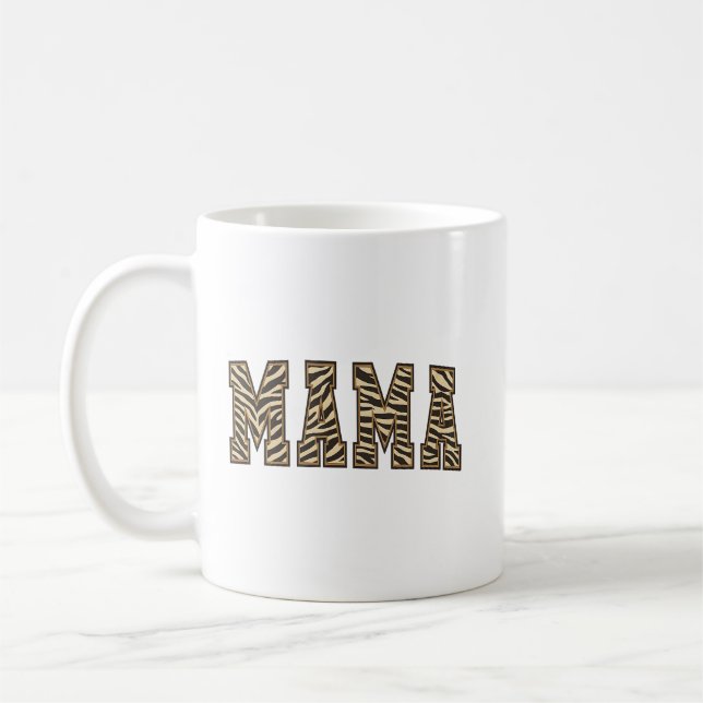 MAMA Animal Print Arch Lettering Kaffemugg (Vänster)