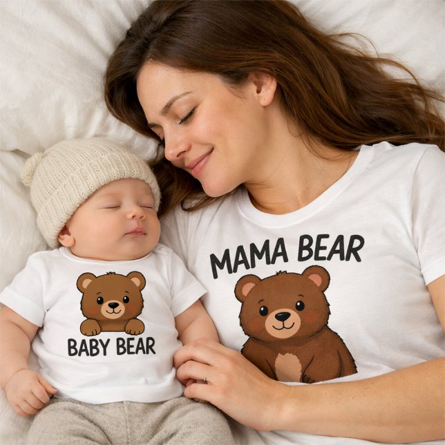 Mama Bear and Baby Bear T Shirt (Skapare uppladdad)