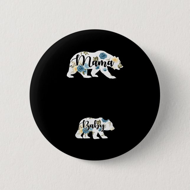 Mama Bear Baby Bear Pregnancy Pregnant Mom Mothers Knapp (Framsida)