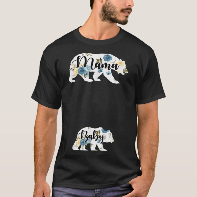 Mama Bear Baby Bear Pregnancy Pregnant Mom Mothers T Shirt (Framsida)