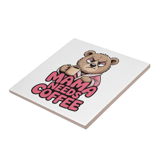 Mama Bear Coffee Kakelplatta (Sidan)