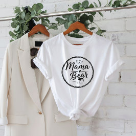 Mama Bear Est 20XX Wild Heart Line Art T Shirt