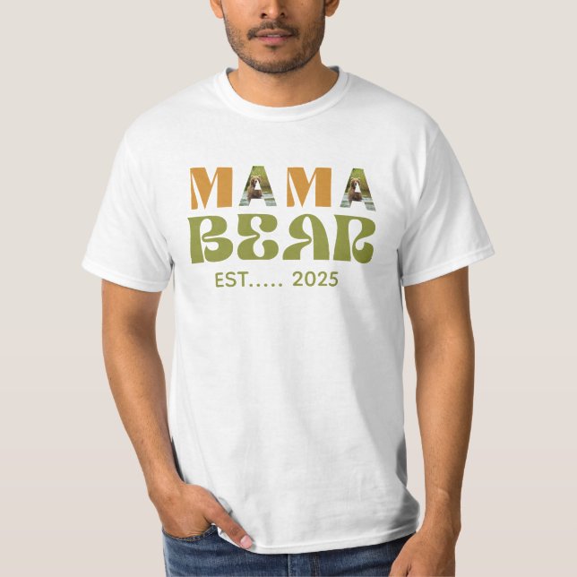 Mama Bear Heartwarming Illustration T Shirt (Framsida)