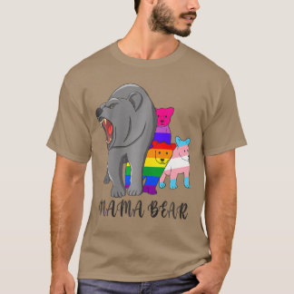Mama Bear Lgbt Gayrans Pride Support Lgbtq Parade T Shirt