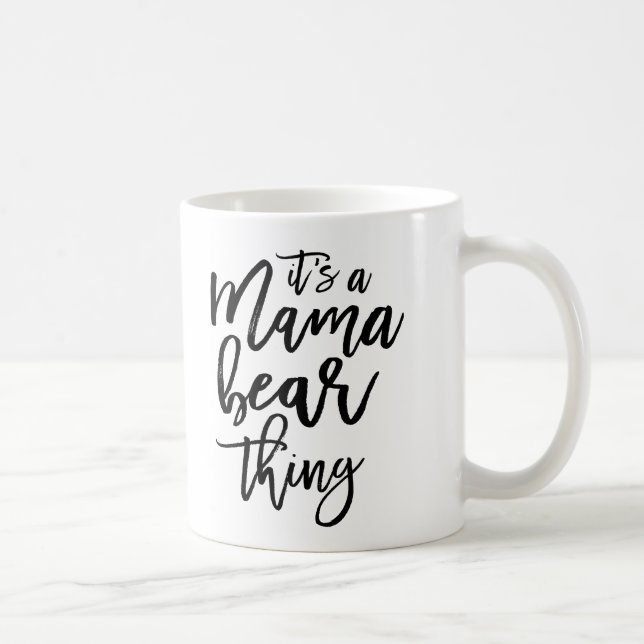 Mama Bear Mamma Mor Typografisk Kaffemugg (Höger)