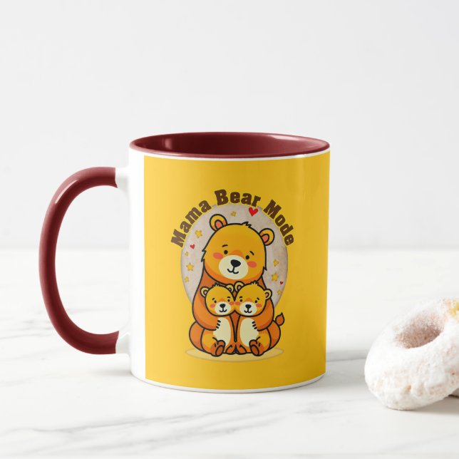 Mama Bear Mode – Cute Mother Bear Illustration Mugg (Med munk)
