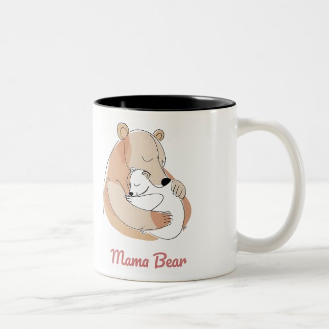 Mama Bear Mothers Day Två-Tonad Mugg (Höger)