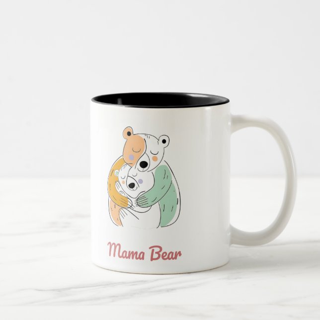 Mama Bear Mothers Day Två-Tonad Mugg (Höger)