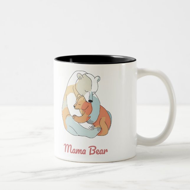 Mama Bear Mothers Day Två-Tonad Mugg (Höger)