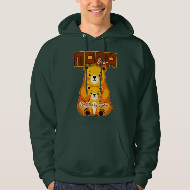 Mama Bear Protective Love – Cute Mother Bear Desig Hoodie (Framsida)